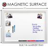 imageLoddie Doddie  Erase Board Dry Erase Board for Wall Magnetic Board with Builtin Marker Tray Erase Board for Wall with White Frame 18 inches x 24 inches