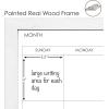 imageLoddie Doddie  Magnetic Calendar Board Dry Erase Board for Wall Wall Mount White Board Calendar Home or Office Decor for toDo Lists White Wood Frame 30 inches x 40 inches