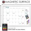 imageLoddie Doddie  Magnetic Calendar Board Dry Erase Board for Wall Wall Mount White Board Calendar Home or Office Decor for toDo Lists White Wood Frame 30 inches x 40 inches