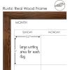imageLoddie Doddie  Magnetic Dry Erase Calendar Board Dry Erase Board for Wall Wall Mount White Board Calendar Home or Office Decor for toDo Lists Rustic Wood Frame 30 inches x 40 inches