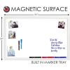 imageLoddie Doddie 24quot x 36quot Magnetic Dry Erase Board for Wall Mounting with Builtin Marker Tray and Modern White Frame  Whiteboard  Magnetic Boards for WallsWhite Frame