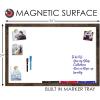 imageLoddie Doddie 24quot x 36quot Magnetic Dry Erase Board for Wall Mounting with Builtin Marker Tray and Modern White Frame  Whiteboard  Magnetic Boards for WallsRustic Frame