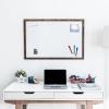 imageLoddie Doddie 24quot x 36quot Magnetic Dry Erase Board for Wall Mounting with Builtin Marker Tray and Modern White Frame  Whiteboard  Magnetic Boards for WallsRustic Frame