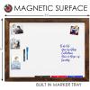 imageLoddie Doddie 24quot x 36quot Magnetic Dry Erase Board for Wall Mounting with Builtin Marker Tray and Modern White Frame  Whiteboard  Magnetic Boards for WallsRustic Frame
