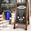 imageLoddie Doddie 40quot x 20quot Outdoor Sandwich Board Sign  DualSided AFrame Chalkboard Easel with Chalk Markers ampamp Accessories  Free Standing Extra Large Magnetic Chalkboard Sign