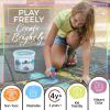 imageLoddie Doddie 49pc Sidewalk Chalk Bucket  Pack of 49 Pieces  Outdoor Water Play ampamp Washable Kids Art Supplies  4 Holders 10 Refillable Balls ampamp 4 Stencils for Kids Activities