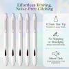 imageLoddie Doddie 5Pack Retractable Gel Pens  05mm Fine Point Black Ink ampamp White Barrel  Smooth ampamp QuickDry Ink SilentClick  Pens for Journaling School ampamp Nursing