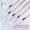 imageLoddie Doddie 5Pack Retractable Gel Pens  05mm Fine Point Black Ink ampamp White Barrel  Smooth ampamp QuickDry Ink SilentClick  Pens for Journaling School ampamp Nursing