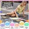 imageLoddie Doddie 6 Pcs Donut Chalk Set  Washable Sidewalk Chalk for Kids Bulk Vibrant and Bold Colors for Kids 3 Fun Summer Playground Outdoor Fun Activities for Children
