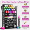 imageLoddie Doddie Chalk Markers  Pack of 16 6mm Reversible Bullet ampamp Chisel Tips  NonToxic DustFree Erasable Liquid Chalk Ink  Dry Erase Markers for Glass Windows ampamp Whiteboards1 Count Pack of 24