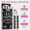 imageLoddie Doddie Chalk Markers  Pack of 16 6mm Reversible Bullet ampamp Chisel Tips  NonToxic DustFree Erasable Liquid Chalk Ink  Dry Erase Markers for Glass Windows ampamp Whiteboards4 Count Pack of 1