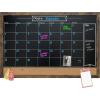 imageLoddie Doddie Chalkboard Calendar ampamp Bulletin Combo  18quot x 24quot Rustic Frame with Chalk Markers PushPins Magnets Blackboard  Kitchen Wall Calendar OrganizerRustic