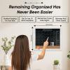 imageLoddie Doddie Chalkboard Calendar ampamp Bulletin Combo  18quot x 24quot Rustic Frame with Chalk Markers PushPins Magnets Blackboard  Kitchen Wall Calendar OrganizerWhite