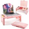 imageLoddie Doddie Foldable Lap Desk with Storage Pocket  Blush Portable Lap TableTray for Laptops Crafts Travel Breakfast in Bed Gaming Kids ampamp Teens  Floor Desk for KidsBlush
