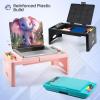 imageLoddie Doddie Foldable Lap Desk with Storage Pocket  Blush Portable Lap TableTray for Laptops Crafts Travel Breakfast in Bed Gaming Kids ampamp Teens  Floor Desk for KidsBlack