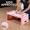 imageLoddie Doddie Foldable Lap Desk with Storage Pocket  Blush Portable Lap TableTray for Laptops Crafts Travel Breakfast in Bed Gaming Kids ampamp Teens  Floor Desk for KidsBlush