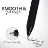 imageLoddie Doddie Gel Pens for Journaling ampamp Note Taking  Black 8Pack 07 mm Medium Point Smooth Writing No Smudge No Bleed Retractable PensBlack