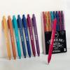 imageLoddie Doddie Gel Pens for Journaling ampamp Note Taking  Black 8Pack 07 mm Medium Point Smooth Writing No Smudge No Bleed Retractable PensJewel Tones
