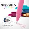 imageLoddie Doddie Gel Pens for Journaling ampamp Note Taking  Black 8Pack 07 mm Medium Point Smooth Writing No Smudge No Bleed Retractable PensMacaron Pastel