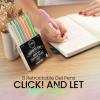 imageLoddie Doddie Gel Pens for Journaling ampamp Note Taking  Black 8Pack 07 mm Medium Point Smooth Writing No Smudge No Bleed Retractable PensMacaron Pastel