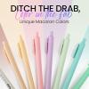 imageLoddie Doddie Gel Pens for Journaling ampamp Note Taking  Black 8Pack 07 mm Medium Point Smooth Writing No Smudge No Bleed Retractable PensMacaron Pastel