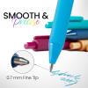 imageLoddie Doddie Gel Pens for Journaling ampamp Note Taking  Black 8Pack 07 mm Medium Point Smooth Writing No Smudge No Bleed Retractable PensVivid