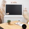 imageLoddie Doddie Large Magnetic Chalkboard  24quot x 36quot Rustic Frame Kitchen ampamp Home Decor  EasytoErase Hanging Black Chalkboard for Wall  BlackboardWhite Frame