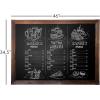 imageLoddie Doddie Magnetic Chalkboard  46quot x 345quot with Rustic Frame  EasytoErase Large Magnetic Board for Kitchen ampamp Wall Decor  Hanging Black ChalkboardRustic Frame