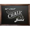 imageLoddie Doddie Magnetic Chalkboard  46quot x 345quot with Rustic Frame  EasytoErase Large Magnetic Board for Kitchen ampamp Wall Decor  Hanging Black ChalkboardRustic Frame