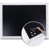 imageLoddie Doddie Magnetic Chalkboard  46quot x 345quot with Rustic Frame  EasytoErase Large Magnetic Board for Kitchen ampamp Wall Decor  Hanging Black ChalkboardWhite Rustic Frame