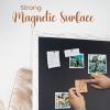 imageLoddie Doddie Magnetic Chalkboard  46quot x 345quot with Rustic Frame  EasytoErase Large Magnetic Board for Kitchen ampamp Wall Decor  Hanging Black ChalkboardWhite Rustic Frame
