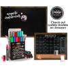 imageLoddie Doddie Magnetic Chalkboard  46quot x 345quot with Rustic Frame  EasytoErase Large Magnetic Board for Kitchen ampamp Wall Decor  Hanging Black ChalkboardGray Rustic Frame