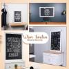 imageLoddie Doddie Magnetic Chalkboard  46quot x 345quot with Rustic Frame  EasytoErase Large Magnetic Board for Kitchen ampamp Wall Decor  Hanging Black ChalkboardWhite Rustic Frame