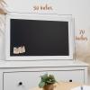 imageLoddie Doddie Magnetic Chalkboard  46quot x 345quot with Rustic Frame  EasytoErase Large Magnetic Board for Kitchen ampamp Wall Decor  Hanging Black ChalkboardWhite Rustic Frame
