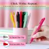 imageLoddie Doddie Retractable Gel Pens with Satin Barrel  Fine Point  18 Bright Color Pens for Bullet Style Journals Notebooks Planners Calendars Notes ampamp Drawing Use at Home Office School CraftsVibrant