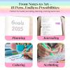 imageLoddie Doddie Retractable Gel Pens with Satin Barrel  Fine Point  18 Bright Color Pens for Bullet Style Journals Notebooks Planners Calendars Notes ampamp Drawing Use at Home Office School CraftsVibrant