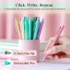 imageLoddie Doddie Retractable Gel Pens with Satin Barrel  Fine Point  18 Bright Color Pens for Bullet Style Journals Notebooks Planners Calendars Notes ampamp Drawing Use at Home Office School CraftsPastel