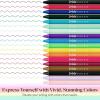 imageLoddie Doddie Retractable Gel Pens with Satin Barrel  Fine Point  18 Bright Color Pens for Bullet Style Journals Notebooks Planners Calendars Notes ampamp Drawing Use at Home Office School CraftsVibrant