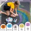 imageLoddie Doddie Sidewalk Chalk for Kids  50 Count 12 Multicolor Jumbo Sticks  NonToxic ampamp Washable Bulk Chalk Pack in Reusable Bucket  Easy Grip for Vibrant Outdoor Kids ActivitiesMulticolor