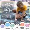 imageLoddie Doddie Sidewalk Chalk for Kids  50 Count 12 Multicolor Jumbo Sticks  NonToxic ampamp Washable Bulk Chalk Pack in Reusable Bucket  Easy Grip for Vibrant Outdoor Kids ActivitiesMulti