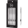 imageLoddie Doddie 5Pack Retractable Gel Pens  05mm Fine Point Black Ink ampamp White Barrel  Smooth ampamp QuickDry Ink SilentClick  Pens for Journaling School ampamp Nursing