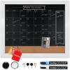 imageLoddie Doddie Chalkboard Calendar ampamp Bulletin Combo  18quot x 24quot Rustic Frame with Chalk Markers PushPins Magnets Blackboard  Kitchen Wall Calendar OrganizerWhite
