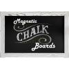 imageLoddie Doddie Magnetic Chalkboard  46quot x 345quot with Rustic Frame  EasytoErase Large Magnetic Board for Kitchen ampamp Wall Decor  Hanging Black ChalkboardWhite Rustic Frame