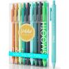 imageLoddie Doddie Retractable Gel Pens with Satin Barrel  Fine Point  18 Bright Color Pens for Bullet Style Journals Notebooks Planners Calendars Notes ampamp Drawing Use at Home Office School CraftsCoastal