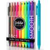 imageLoddie Doddie Retractable Gel Pens with Satin Barrel  Fine Point  18 Bright Color Pens for Bullet Style Journals Notebooks Planners Calendars Notes ampamp Drawing Use at Home Office School CraftsVibrant