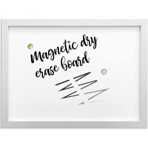 imageLoddie Doddie  Erase Board Dry Erase Board for Wall Magnetic Board with Builtin Marker Tray Erase Board for Wall with White Frame 18 inches x 24 inches