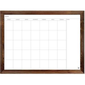 imageLoddie Doddie  Magnetic Dry Erase Calendar Board Dry Erase Board for Wall Wall Mount White Board Calendar Home or Office Decor for toDo Lists Rustic Wood Frame 30 inches x 40 inches