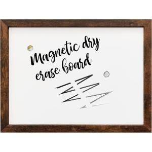 imageLoddie Doddie 24quot x 36quot Magnetic Dry Erase Board for Wall Mounting with Builtin Marker Tray and Modern White Frame  Whiteboard  Magnetic Boards for WallsRustic Frame