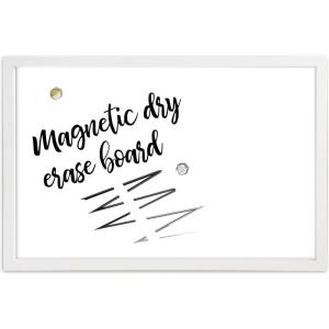 imageLoddie Doddie 24quot x 36quot Magnetic Dry Erase Board for Wall Mounting with Builtin Marker Tray and Modern White Frame  Whiteboard  Magnetic Boards for WallsWhite Frame