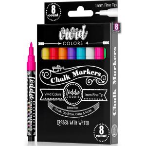 imageLoddie Doddie Chalk Markers for Blackboard ampamp Windows  10 Count Earth Tones 6mm Chisel ampamp Bullet Tip  SmudgeProof Erasable Liquid Chalk Pens with Reversible TipsVivid Colors